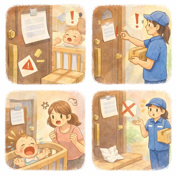 張り紙だけで置き配はできる？