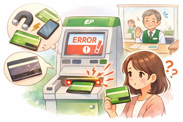 ゆうちょで通帳の磁気不良とは?