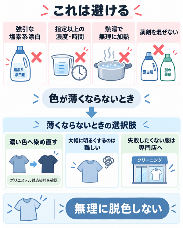 色が薄くならないときのNG行動と代替方法の選び方