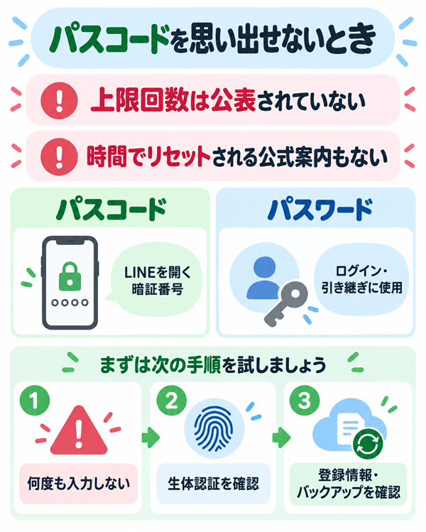 LINEパスコードの上限情報と最初に確認する項目