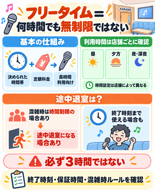 フリータイムの仕組みと利用時間制限の考え方