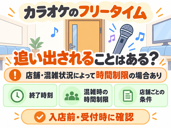 フリータイムの時間制限と事前確認ポイント
