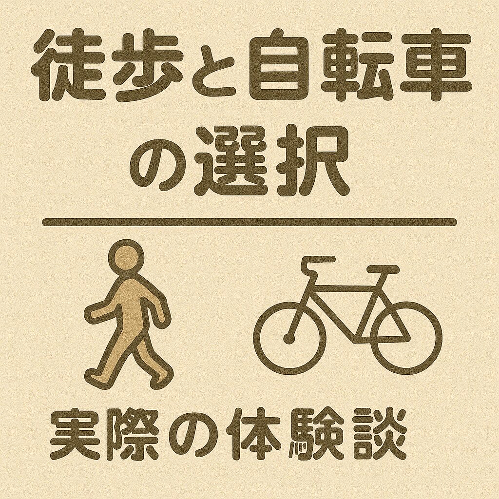 実際の体験談：徒歩と自転車の選択
