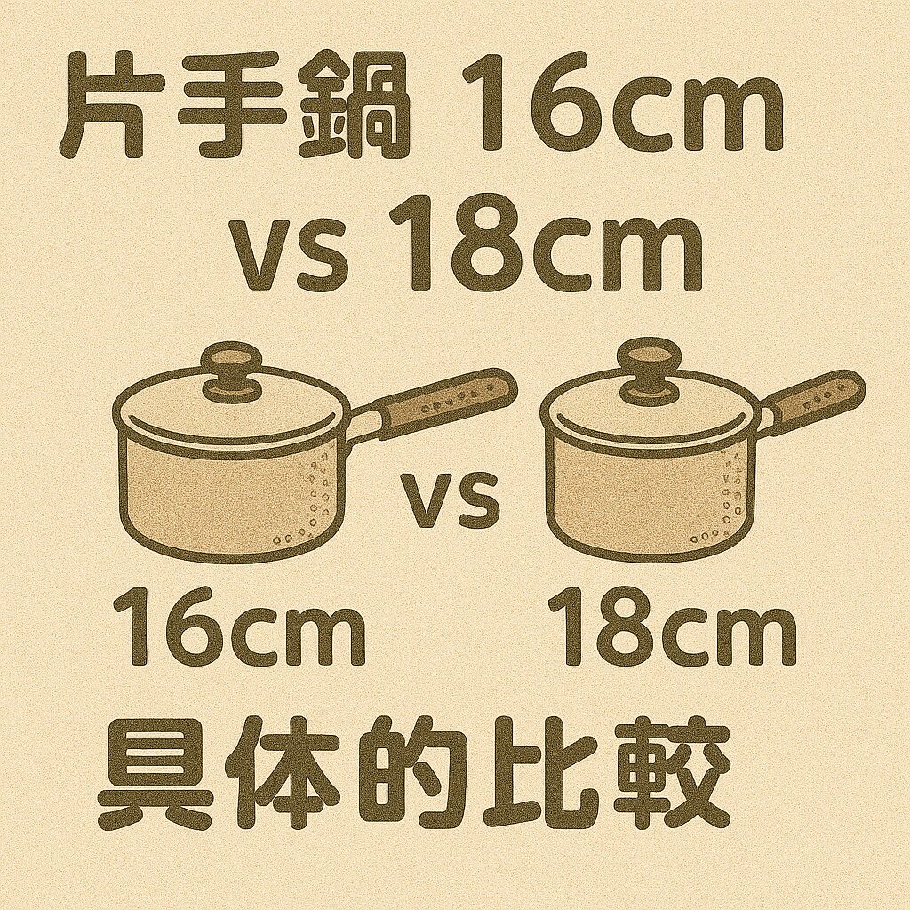 片手鍋16cm vs 18cm：具体的比較