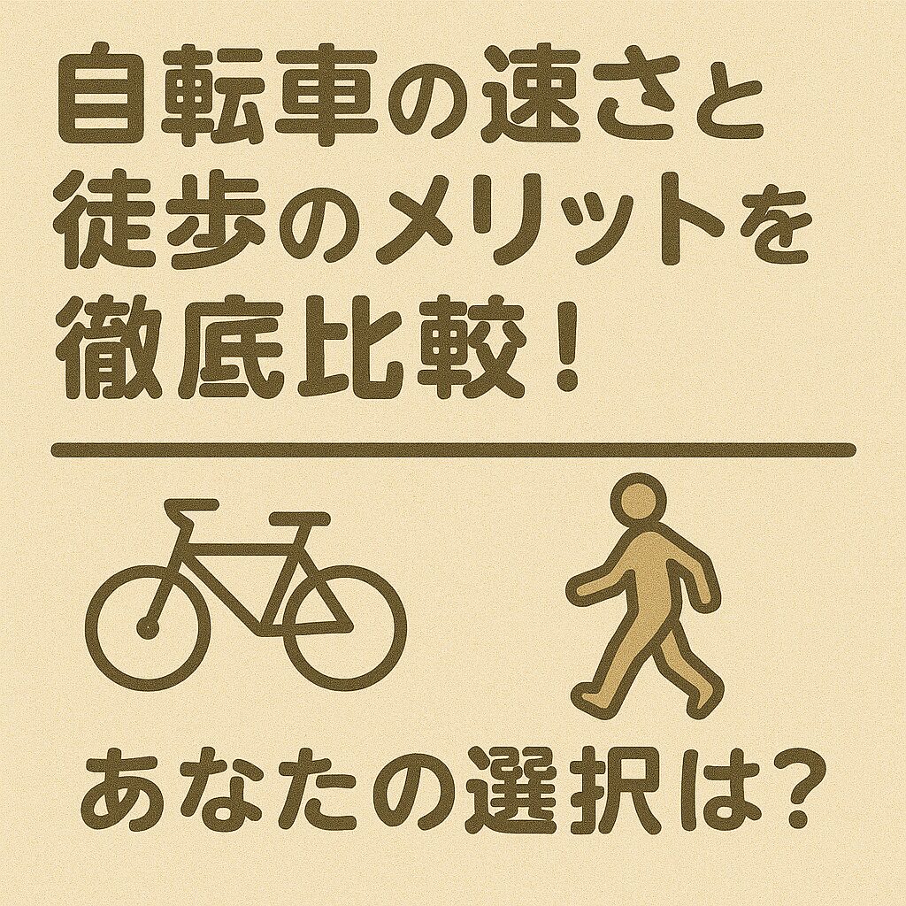 自転車の速さと徒歩のメリットを徹底比較！あなたの選択は？