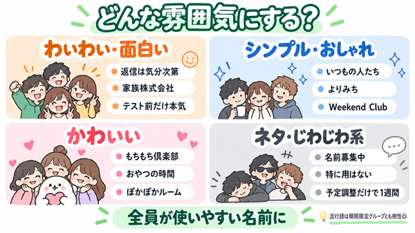 面白い・おしゃれ・かわいいグループ名の選び方