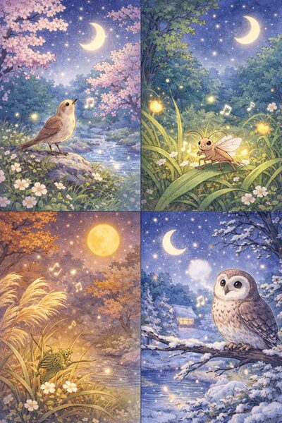 文化的に見ると、夜の音は季節を感じる存在でもある