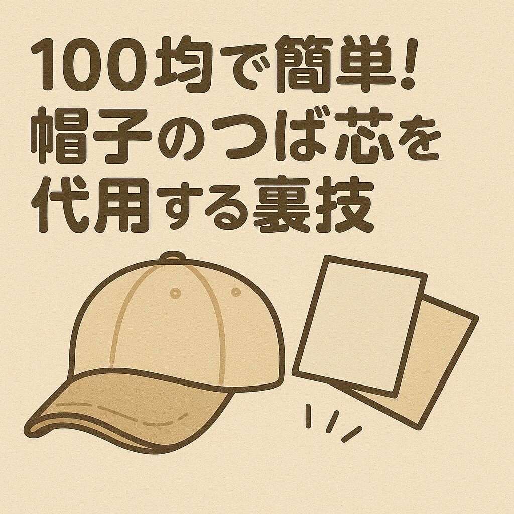 100均で簡単！帽子のつば芯を代用する裏技