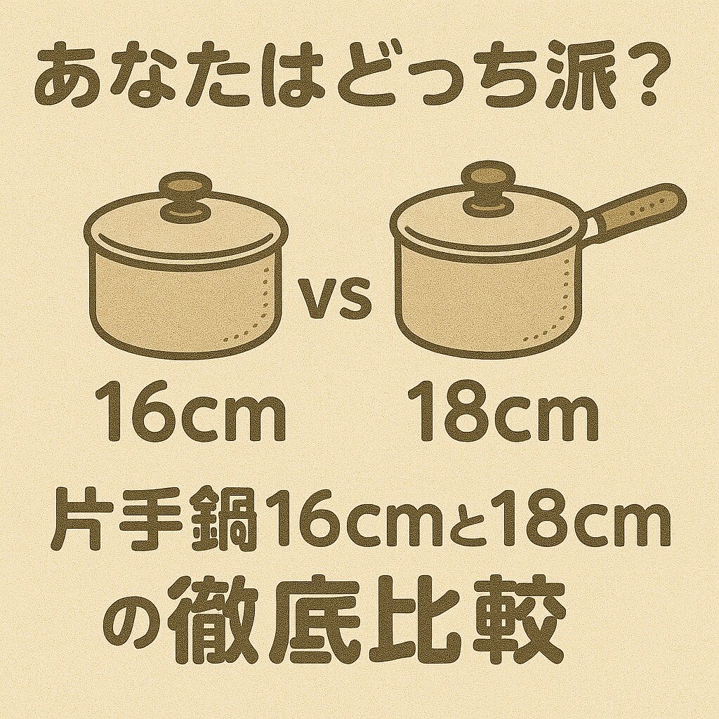 あなたはどっち派？片手鍋16cmと18cmの徹底比較