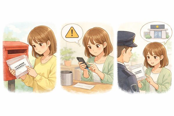 「これは郵便物ではありません」と書かれているものは別対応