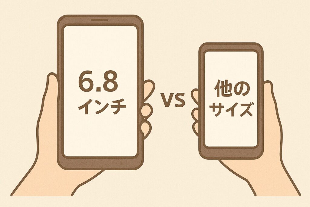 6.8インチって何センチ？実際の大きさにびっくり！