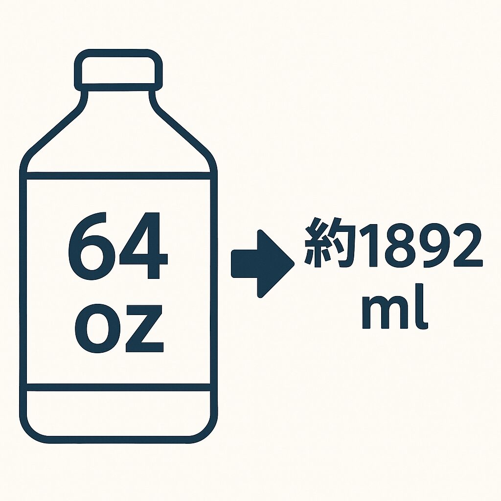 64オンスは何ml？正確な換算とわかりやすい目安