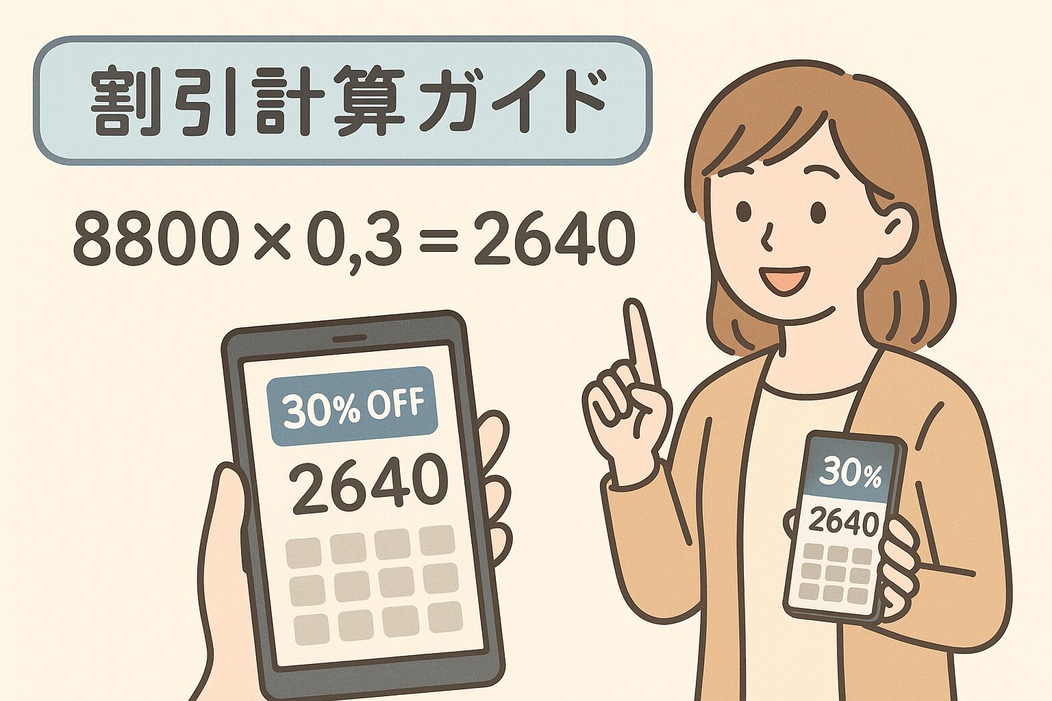 8800円の30％オフはいくら？誰でもできるカンタン割引計算ガイド