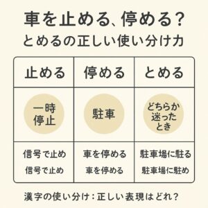 車を止める？停める？駐車場にとめる漢字の使い分けをやさしく解説 | けんさん家のライフスタイル