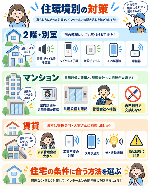 2階やマンション、賃貸で使えるインターホン対策
