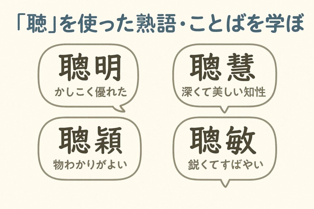 「『聰』を使った熟語一覧と意味(視覚化)」