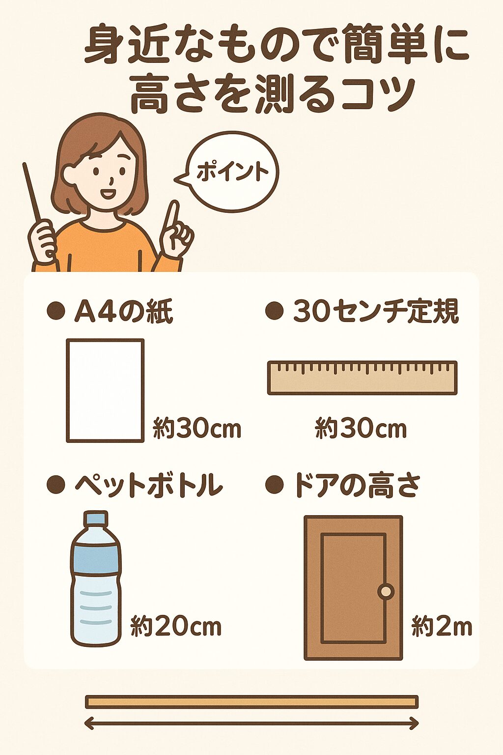 3メートルってどれくらい？身近なもので簡単に高さを測るコツ
