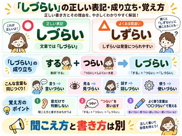 しづらいが「づ」になる理由と覚え方を整理