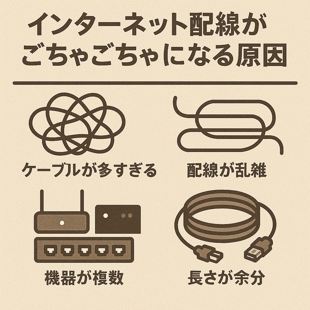 ネット配線がごちゃつく原因をまず理解しよう