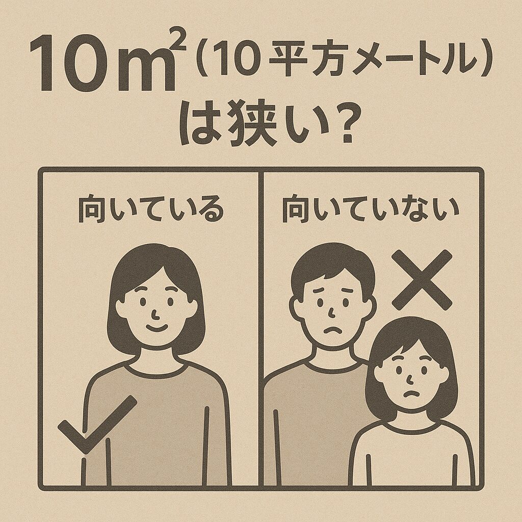 10平米は狭い?向いている人・向かない人チェック