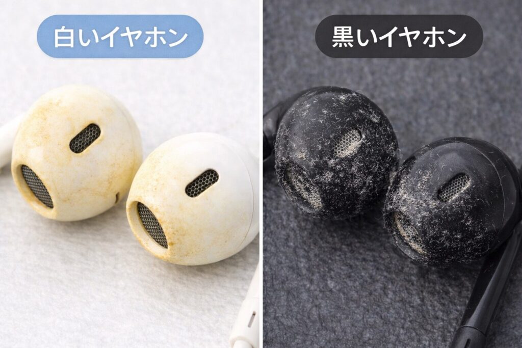 白と黒のイヤホン、どちらが扱いやすい？