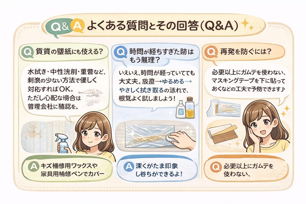 Q&Aアイコン入りの疑問解決図