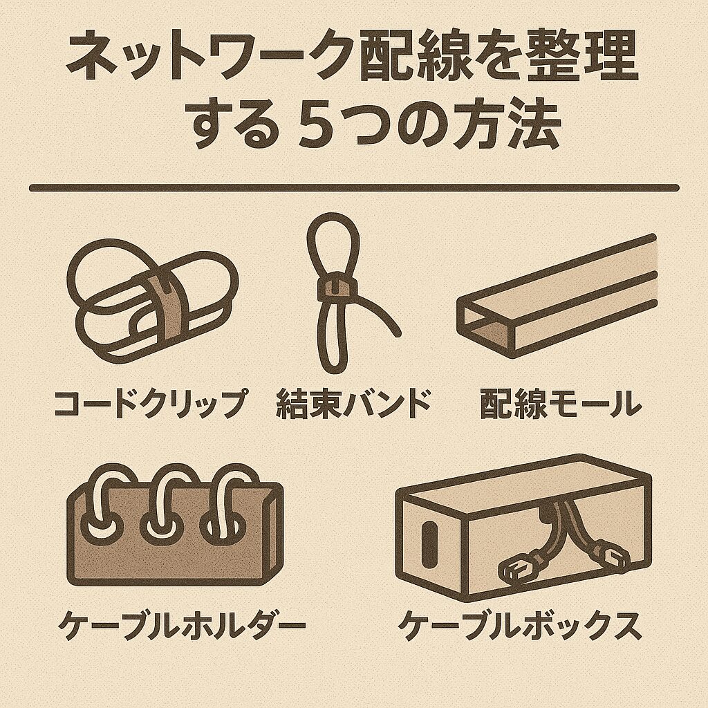 ネット配線をスッキリさせる5つの整理・収納テクニック