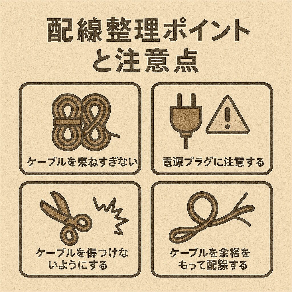 ネット配線整理のコツと注意点