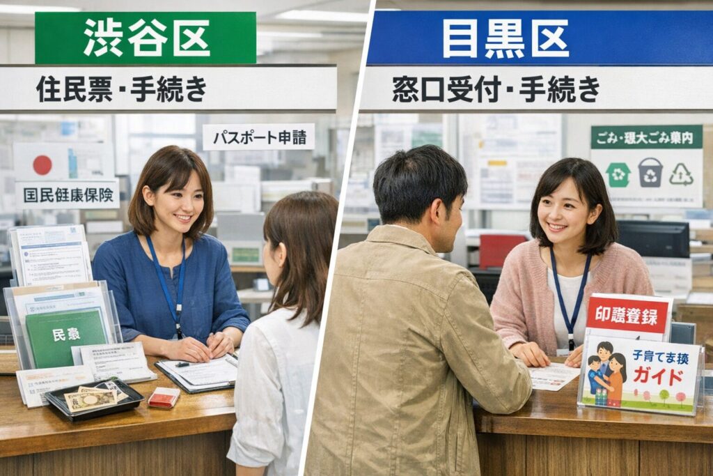 行政サービスや手続きの違いにも注目！