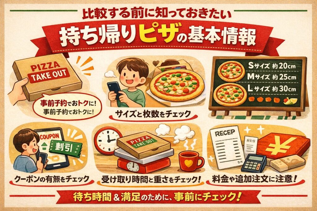 比較前に知っておきたい持ち帰りピザの基本