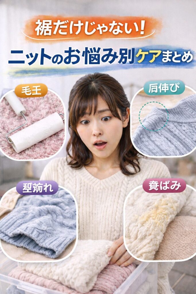 裾だけじゃない！ニットのお悩み別ケアまとめ