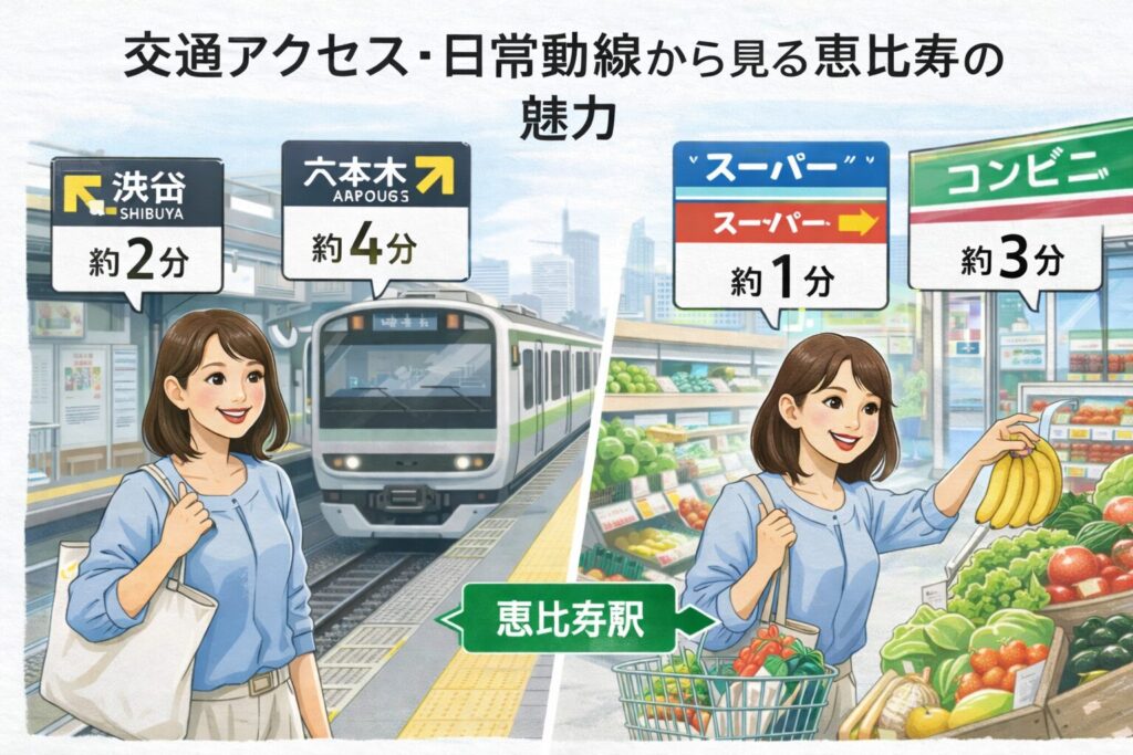 交通アクセス・日常動線から見る恵比寿の魅力