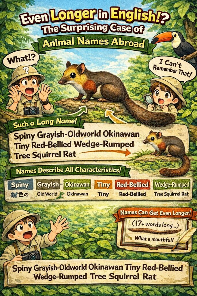 英語にするとさらに長い!? 海外の動物名事情