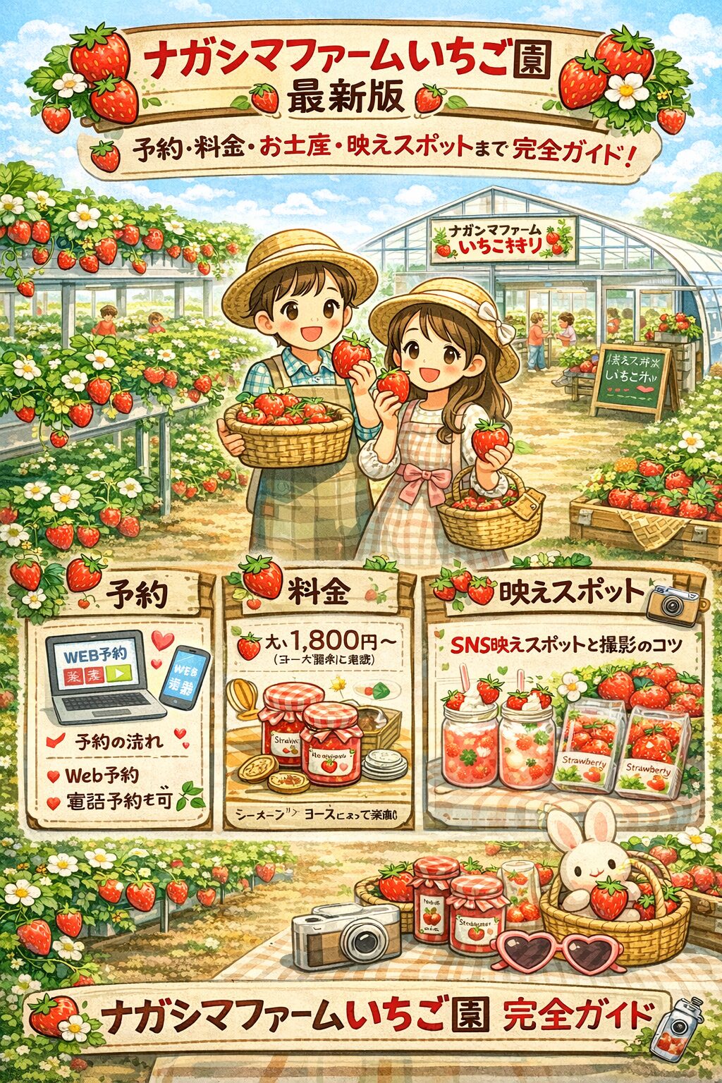 ナガシマファームいちご園最新版｜予約・料金・お土産・映えスポットまで完全ガイド！