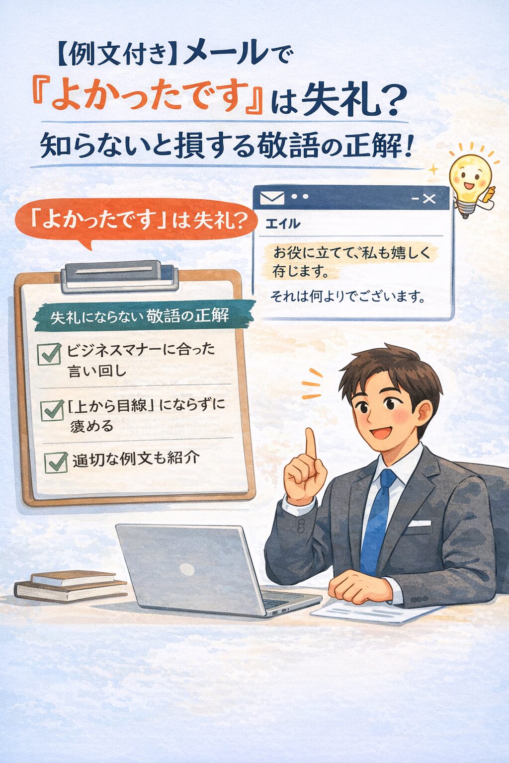 【例文付き】メールで「よかったです」は失礼？知らないと損する敬語の正解！