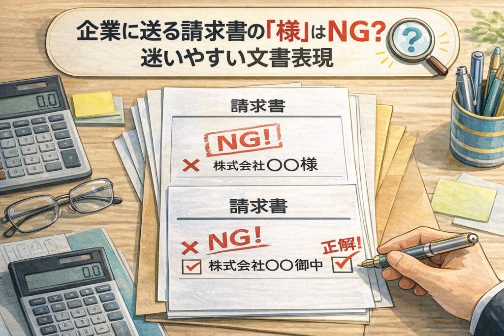 企業に送る請求書の「様」はNG?迷いやすい文書表現