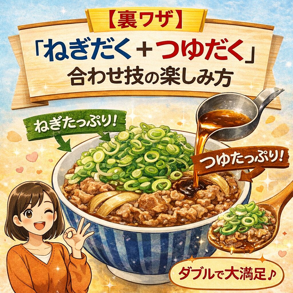 【裏ワザ】「ねぎだく+つゆだく」合わせ技の楽しみ方