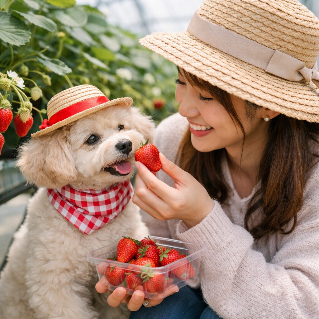 2023年からスタート！わんこと一緒にいちご狩り体験