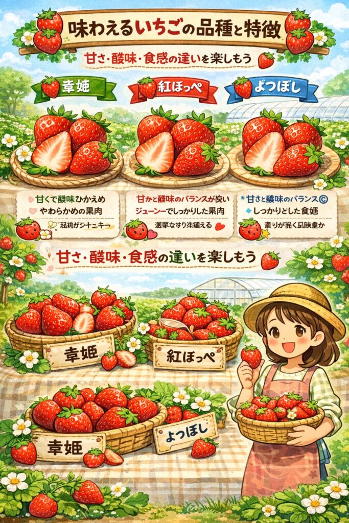 味わえるいちごの品種と特徴