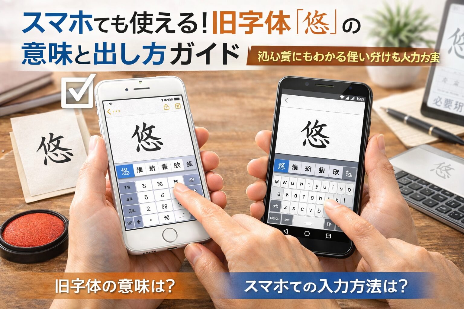 スマホでも使える！旧字体「悠」の意味と出し方ガイド｜初心者にもわかる使い分け＆入力方法