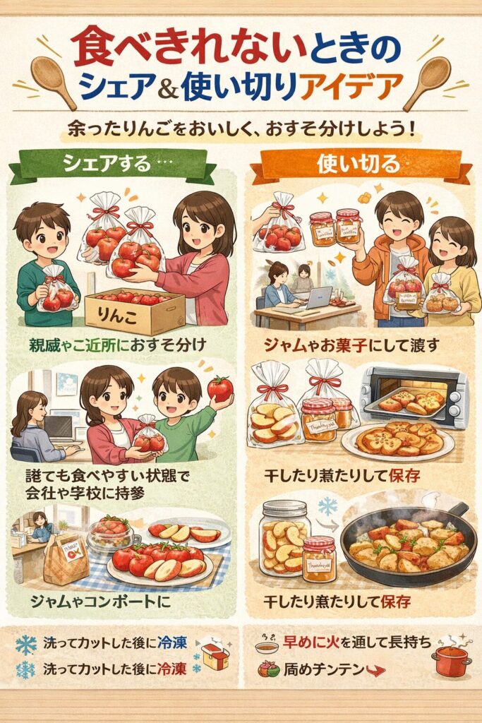 食べきれないときのシェア＆使い切りアイデア