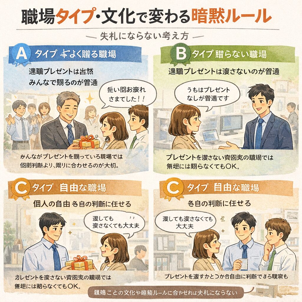 職場タイプ・文化で変わる暗黙ルール