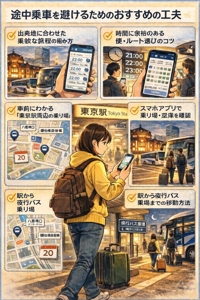 途中乗車を避けるためのおすすめの工夫