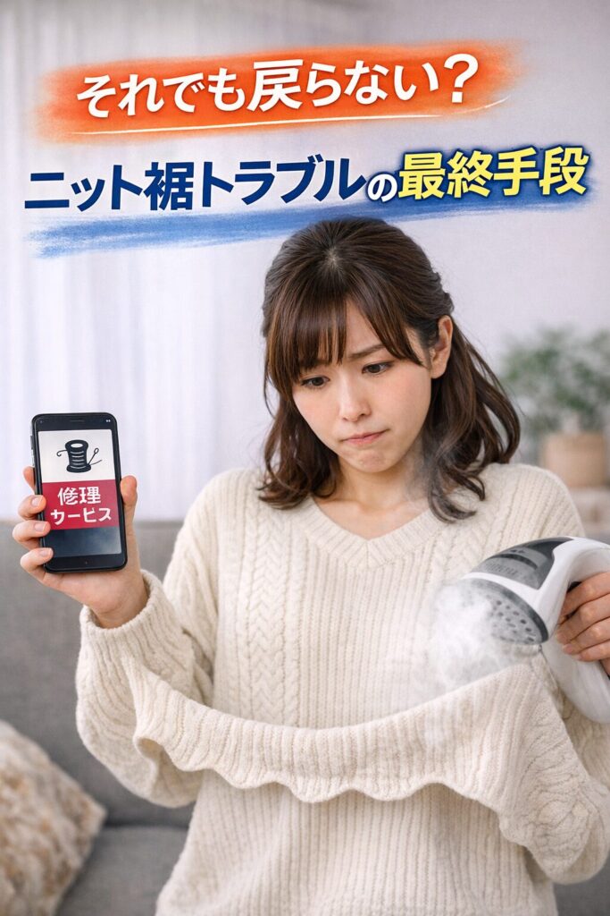 それでも戻らない？ニット裾トラブルの最終手段