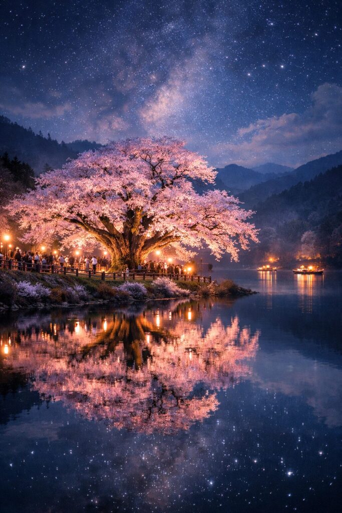 幻想的！荘川桜のライトアップ情報と楽しみ方