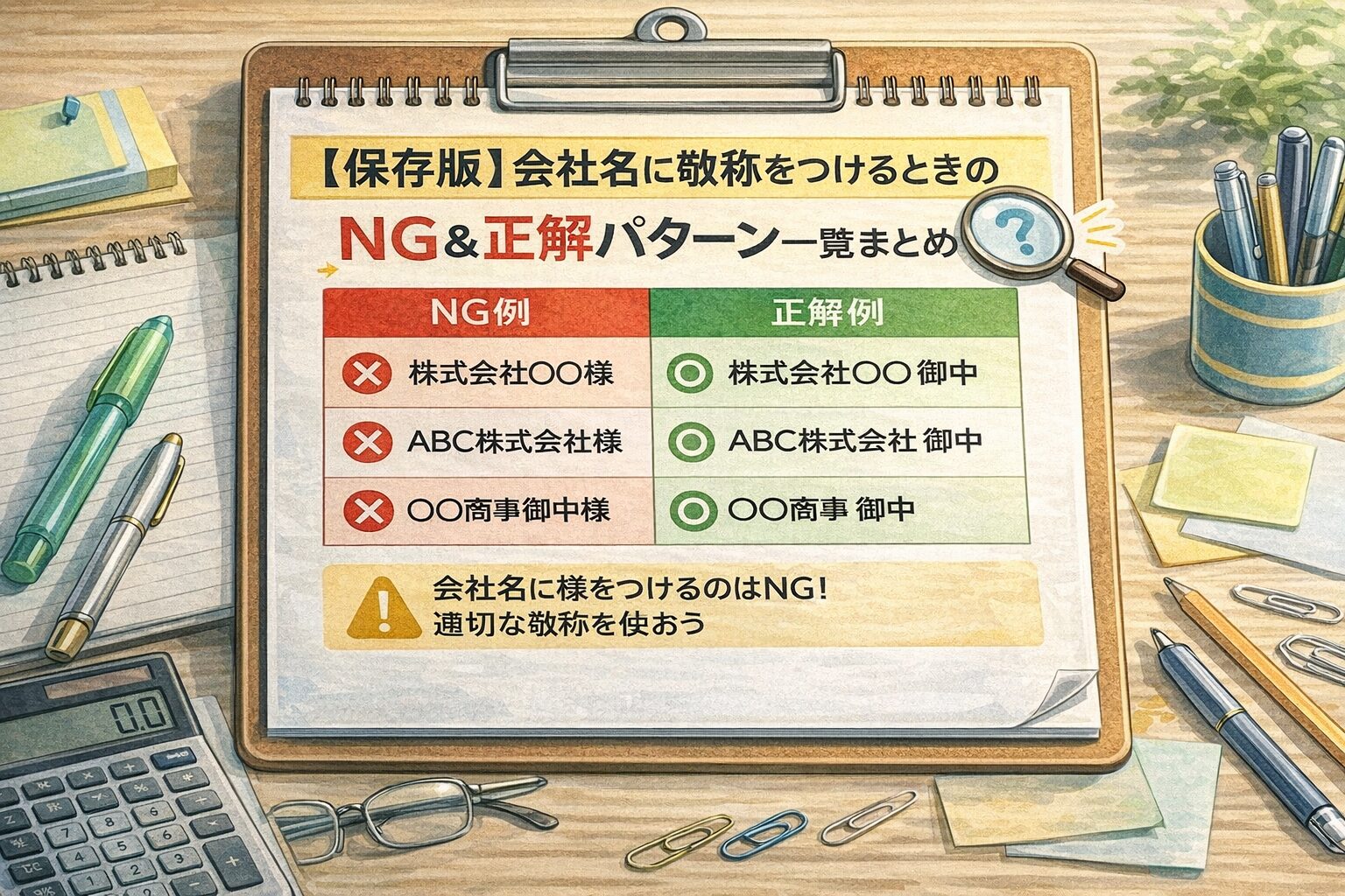 【保存版】会社名に敬称をつけるときのNG＆正解パターン一覧まとめ