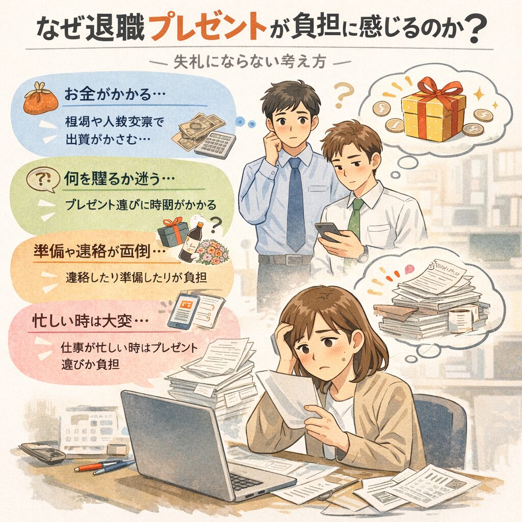 なぜ退職プレゼントが負担に感じるのか
