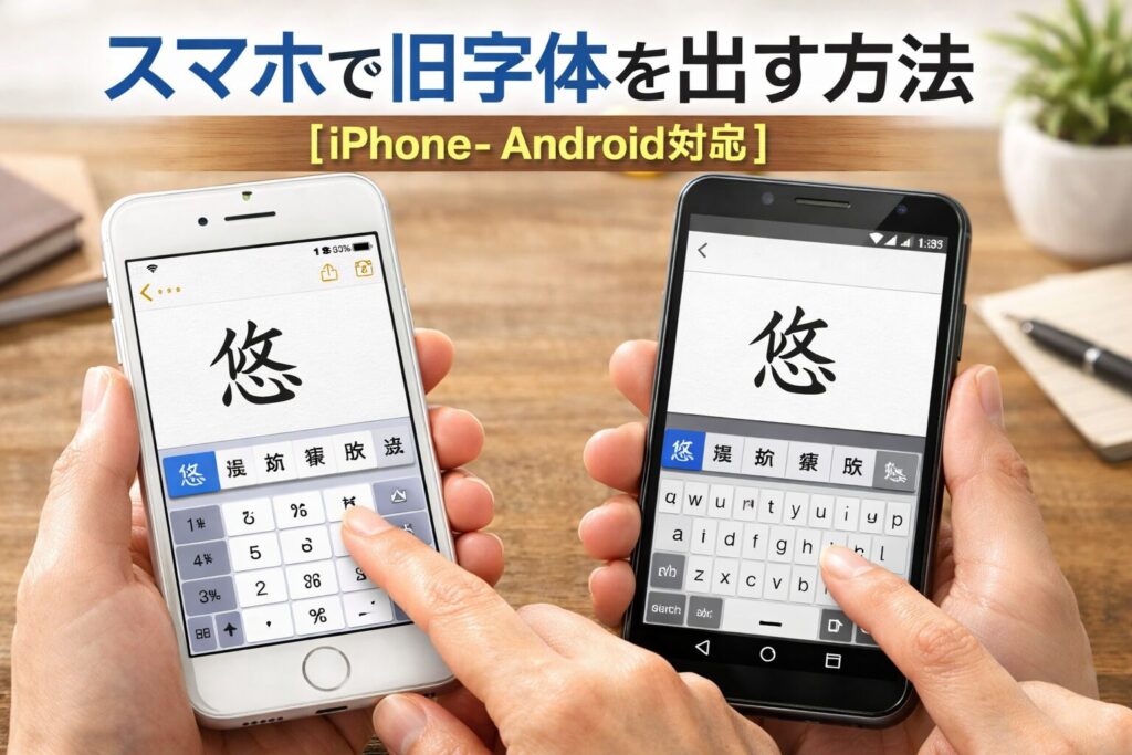スマホで「悠」の旧字体を出す方法【iPhone・Android対応】