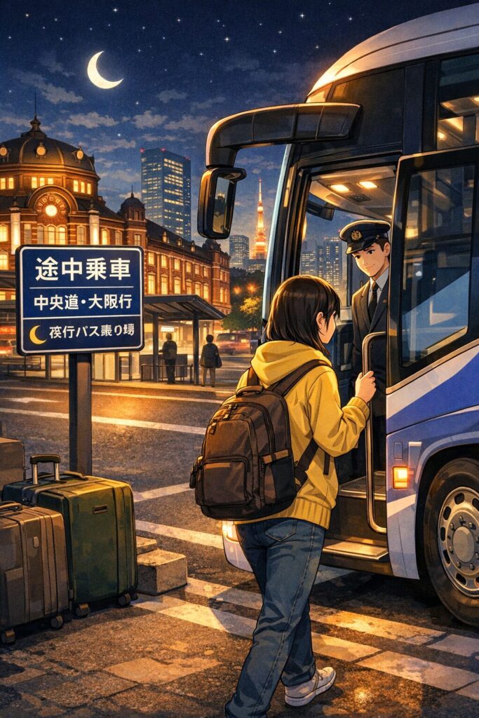 東京駅から夜行バスに「途中乗車」ってできるの？