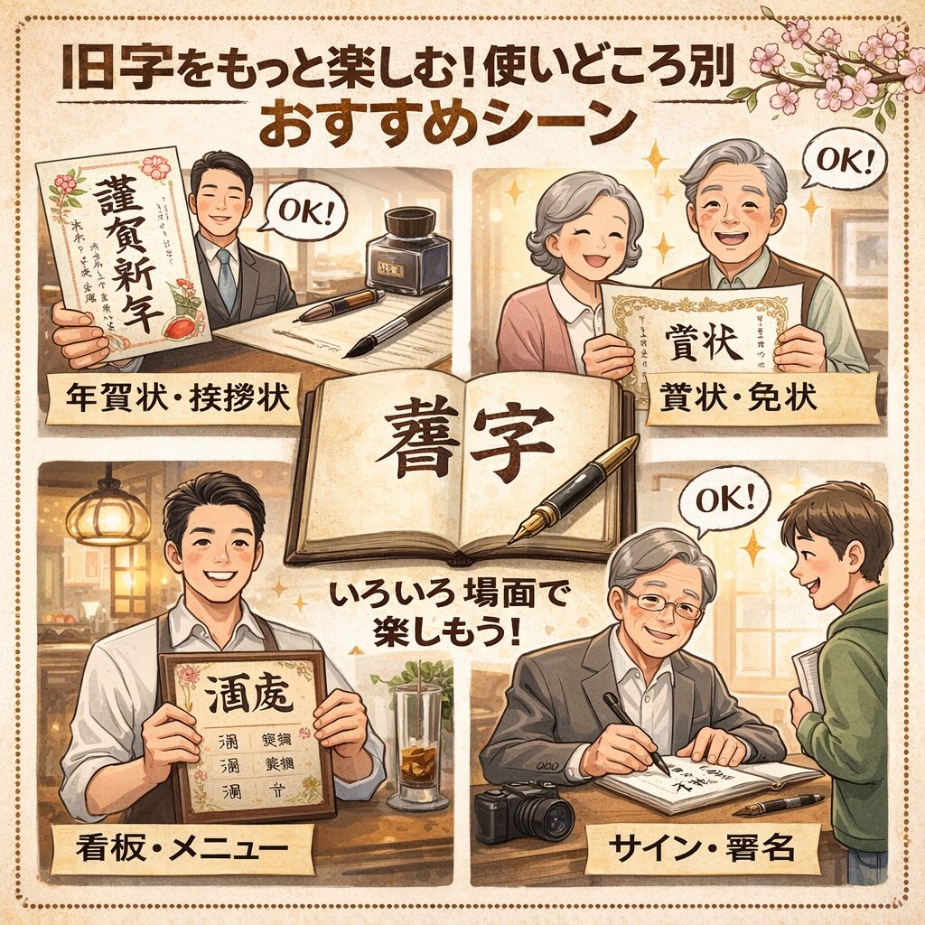 旧字をもっと楽しむ！使いどころ別おすすめシーン